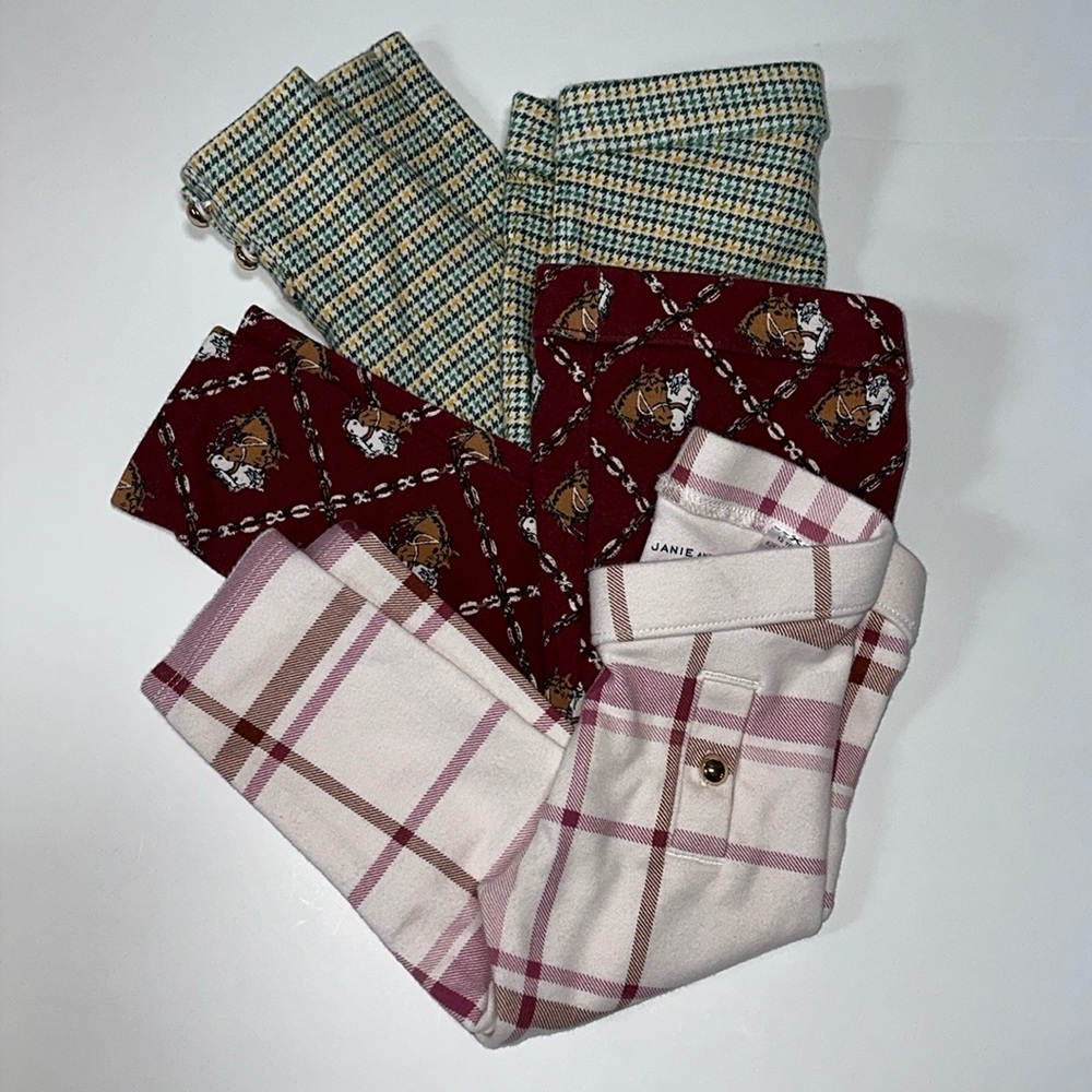 A bundle of 3 Janie and Jack  soft stretch pant . Size 12-18 months